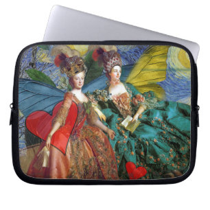 Capa Para Notebook Mulher Borboleta Caprichosa Gêmeos Gótica Clássica