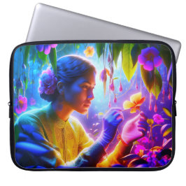 Capa Para Notebook Mulher Botânica Mulher em uma Bolsa de Eletrônicos