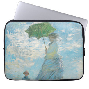 Capa Para Notebook Mulher com Parasol Claude Monet