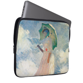 Capa Para Notebook Mulher com Parasol Claude Monet Vintage Art