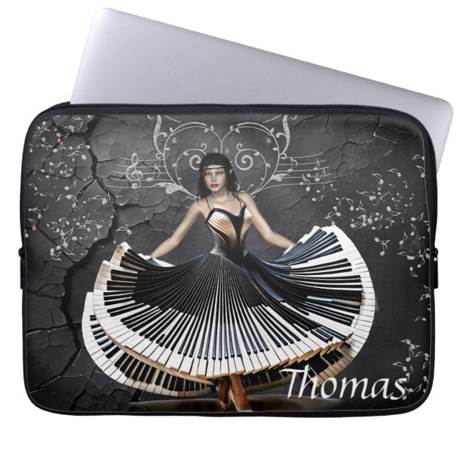 Capa Para Notebook Mulher dançante elegante (Frente)