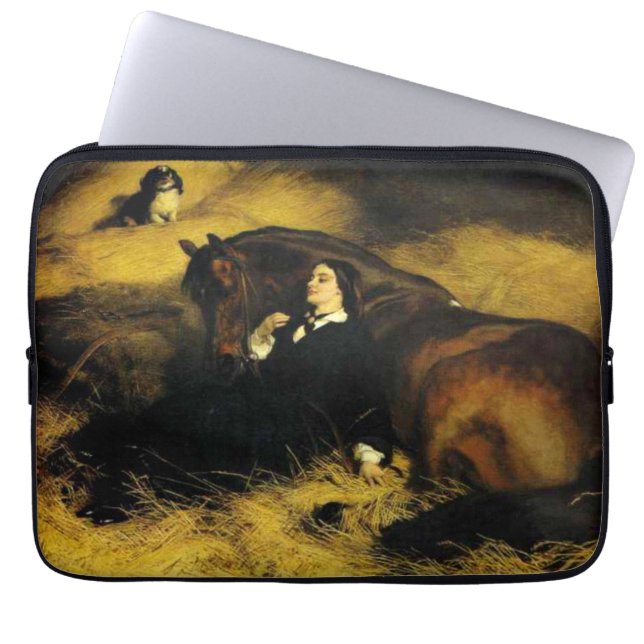 Capa Para Notebook Mulher e Cavalo (Frente)