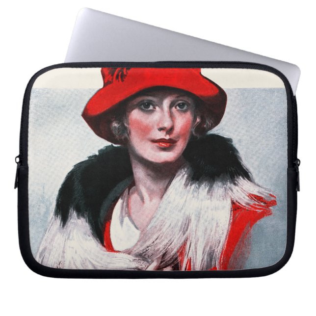 Capa Para Notebook Mulher em Red Hat (Frente)