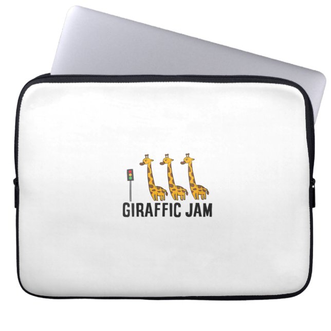 Capa Para Notebook Mulher Giraffic Jam Funny Giraffe Giraffe Pun Cute (Frente)