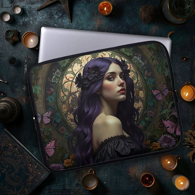 Capa Para Notebook Mulher Gótica Art Nouveau (Criador carregado)