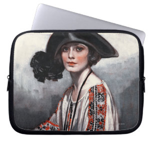 Capa Para Notebook Mulher na blusa bordada