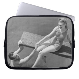 Capa Para Notebook Mulher no conselho de mergulho