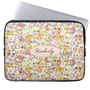 Capa Para Notebook mulher pastel amarela