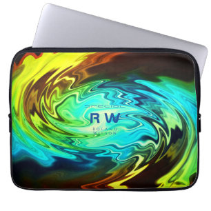 Capa Para Notebook Multicores Líquidas de Torção Personalizadas