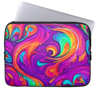 Capa Para Notebook Mundo Colorido: Padrões Fluidos