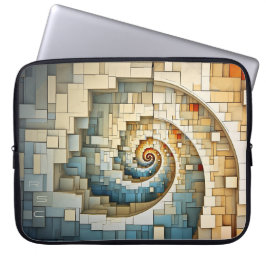 Capa Para Notebook Mundo de Willem: Monograma Fibonacci Naturals