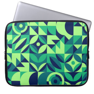 Capa Para Notebook Mural geométrico: design de colheita moderna.