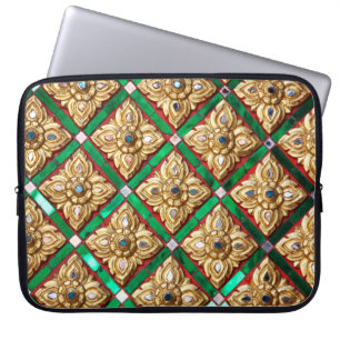 Capa Para Notebook Muro de dentro de padrão tailandês da templethaili