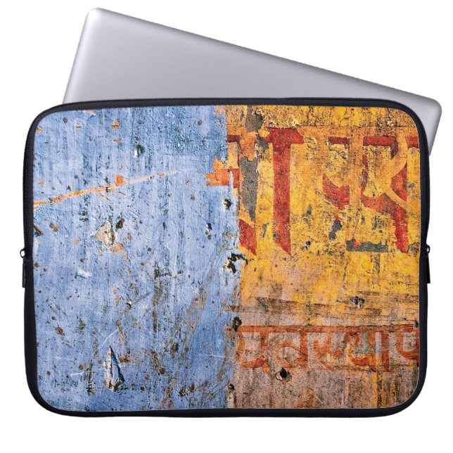 Capa Para Notebook Muro pintado devanagari de grafite (Frente)