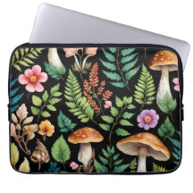 Mushroom Woodland Forest Fern Art