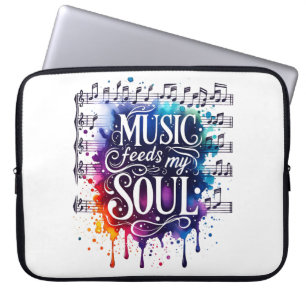 Capa Para Notebook Música alimenta minha alma