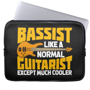 Capa Para Notebook Música Arte Bassista Como Um Guitarrista Normal