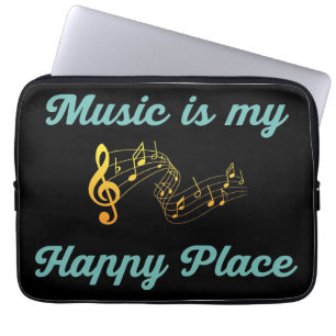 Capa Para Notebook Música Arte Música É Meu Lugar Feliz