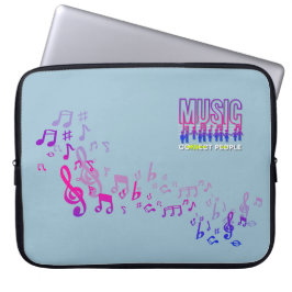 Capa Para Notebook Música Conecta Pessoas | Bolsa de laptop de 15"