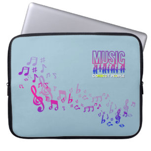 Capa Para Notebook Música Conecta Pessoas   Bolsa de laptop de 15"