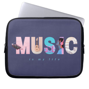 Capa Para Notebook Música É Minha Vida Retro Y2K Tech Gamer Roxo