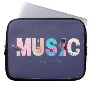 Capa Para Notebook Música É Minha Vida Retro Y2K Tech Gamer Roxo