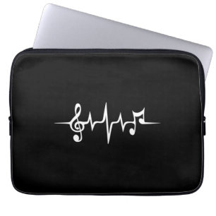 Capa Para Notebook Música Pulse Notes Clef Frequency Wave Sound
