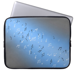 Capa Para Notebook Musical Notes Blue Moon