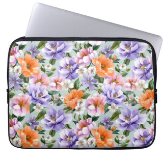 Capa Para Notebook Muted Colorful Flowers Boho flower 