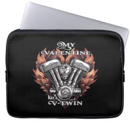 Capa Para Notebook My Valentine has a V-Twin, Biker style