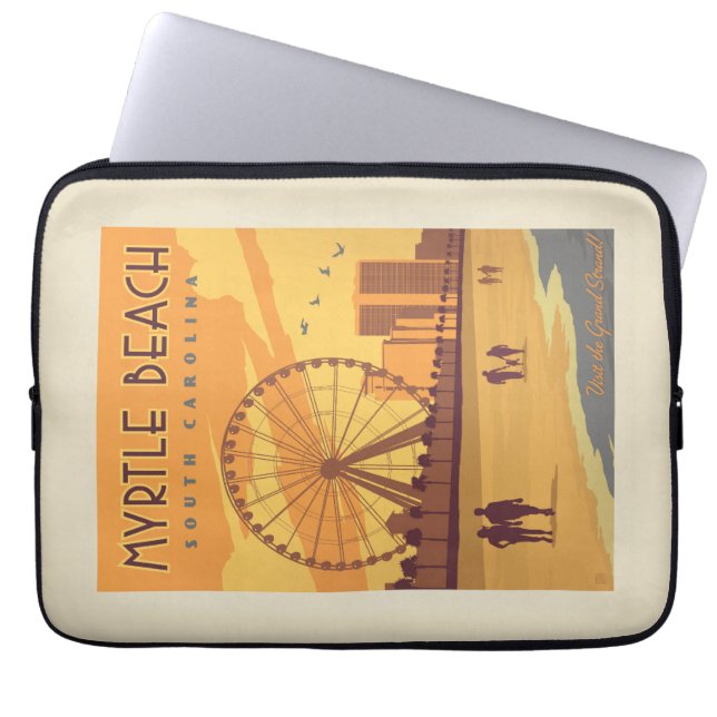 Capa Para Notebook Myrtle Beach | Carolina do Sul (Frente)