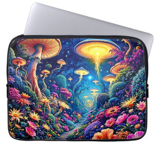 Capa Para Notebook Mystic Bloom Forest Sob Estrelas
