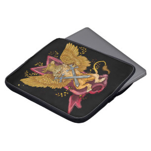 Capa Para Notebook Mystic Griffin com espadas