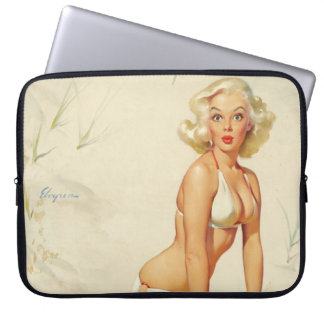 Capa Para Notebook Na Beach Retro Pin-up Girl