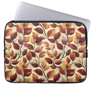 Capa Para Notebook Na moda Brown Beige Autumn Leaves