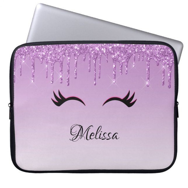 Capa Para Notebook Na moda cor-de-rosa e olhos pretos ao soltar a bri (Frente)