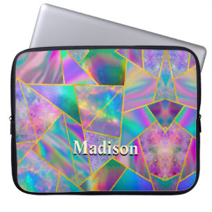 Capa Para Notebook Na moda holographic chic faux gold