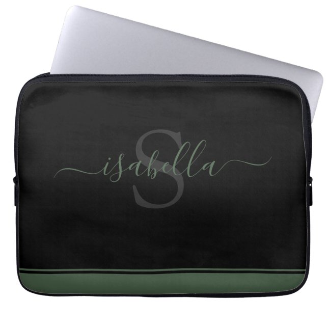 Capa Para Notebook Na moda moderno simples, Laptop verde esverdeado (Frente)