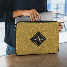 Capa Para Notebook Na moda Monograma Dourado