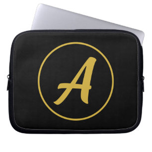 Capa Para Notebook Na moda Monograma - Letra Dourada Cor Inicial