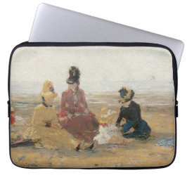 Capa Para Notebook Na Praia Trouville 1887 por Eugene Boudin