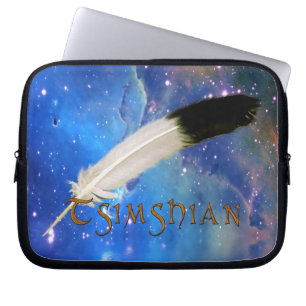 Capa Para Notebook Nação TSIMSHIAN e Bolsa de laptop do Espaço de Pen
