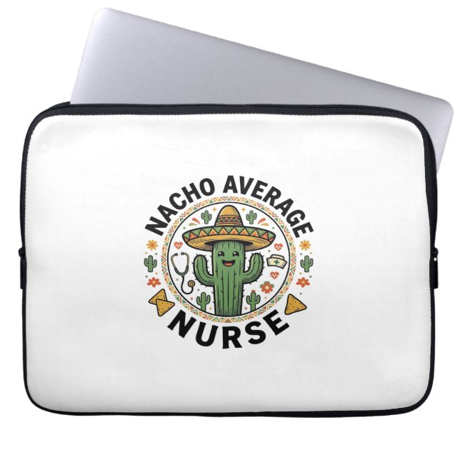 Capa Para Notebook Nacho Average Nurse Cactus Fiesta Camisa Design_1 (Frente)