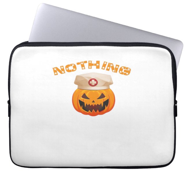 Capa Para Notebook Nada Pode Assustar Uma Enfermeira, Halloween Spook (Frente)