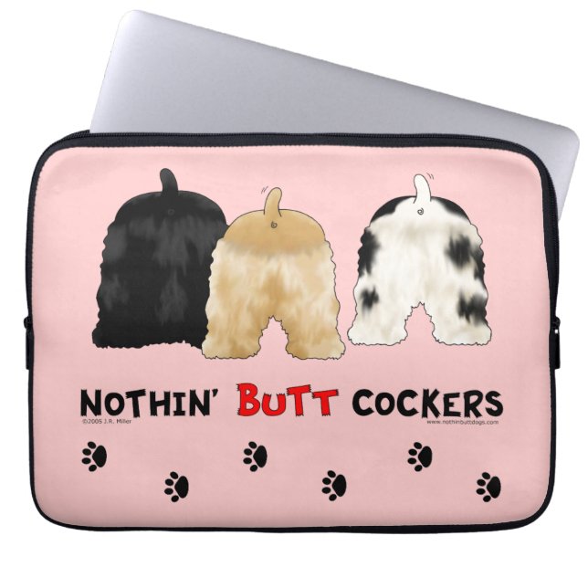 Capa Para Notebook Nada termina Cockers (Frente)