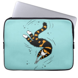 Capa Para Notebook Nadação de Gótico de Pastel Esqueleto de Gato