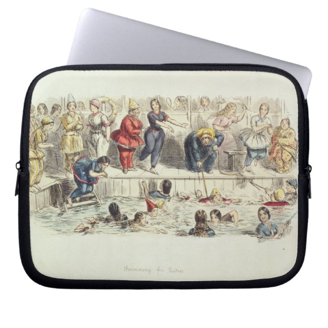 Capa Para Notebook Nadando para senhoras, 1844 (litho) (Frente)