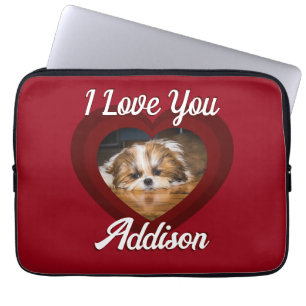 Capa Para Notebook Namorados coração cão amor Fotografia personalizad