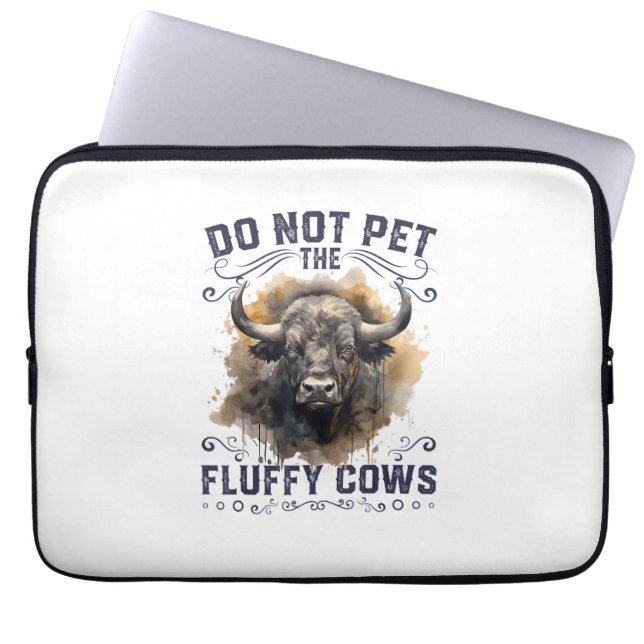 Capa Para Notebook Não Coloque As Vacas Fluffy Bison Yellowstone Park (Frente)