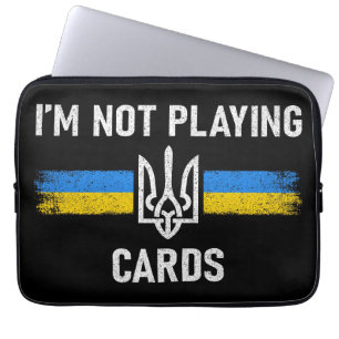 Capa Para Notebook Não estou jogando cartas - palavras Zelensky 2025